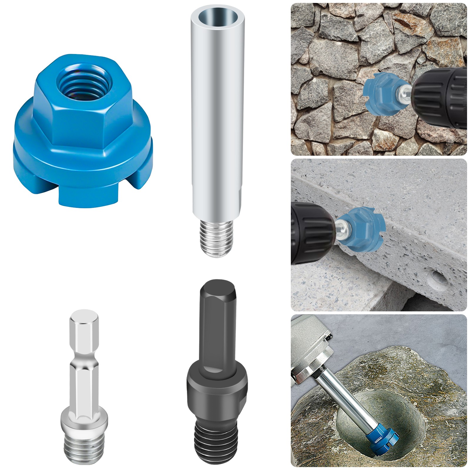 1″ Diamond Grinding Disc Set for Stone Concrete Granite Marble M10 Angle Grinder