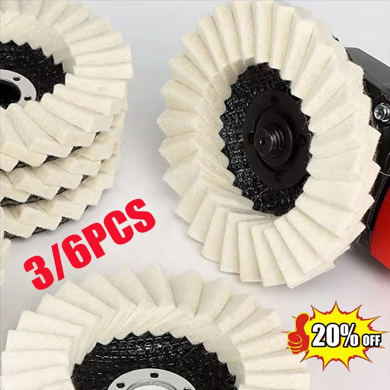 5″ Wool Felt Flap Disc Metal working Polishing Buffing Wheel For Angle Grinder