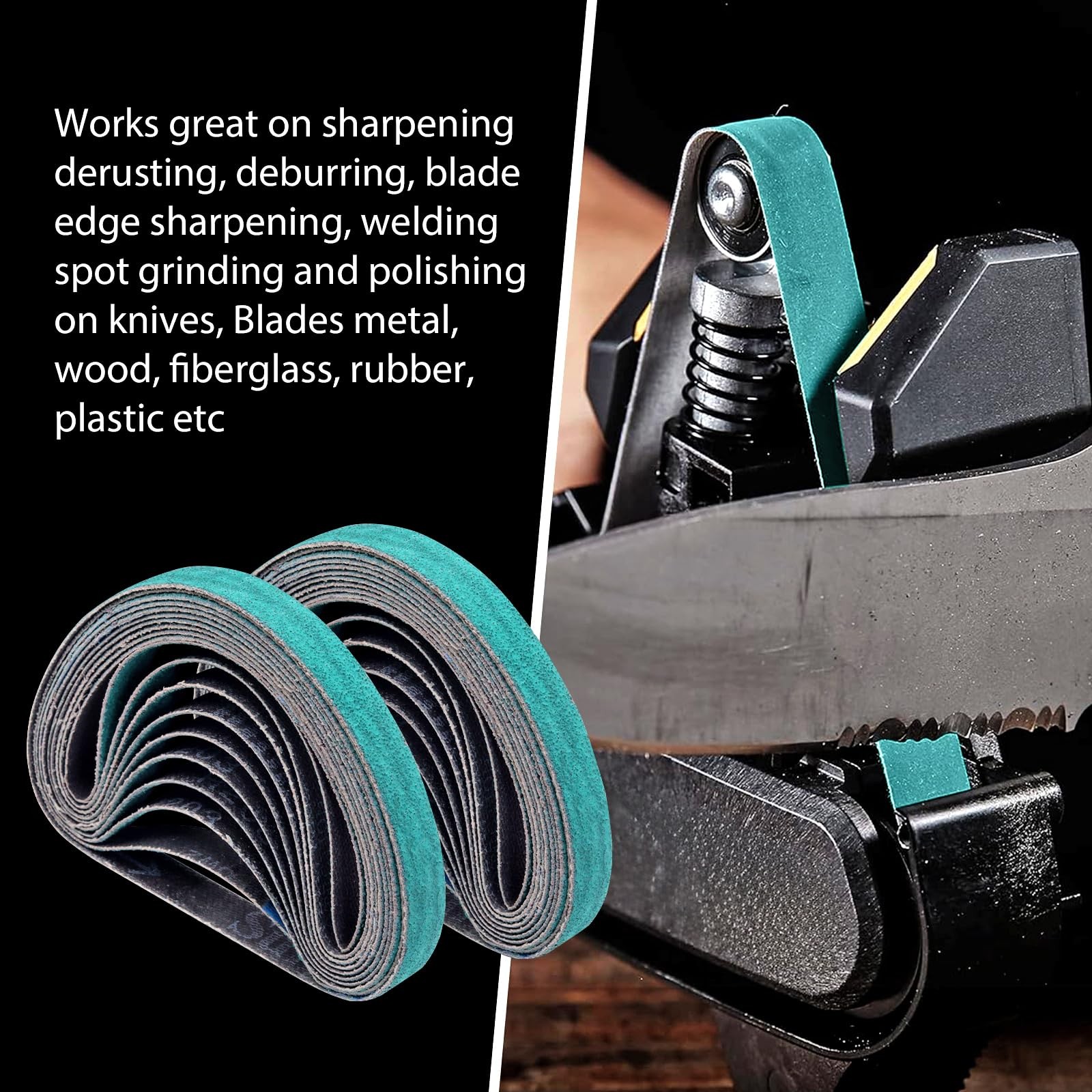 20 Pack 1/2″ x 12″ Knife Sharpener Sanding Belts for Official Work Sharp Knif…