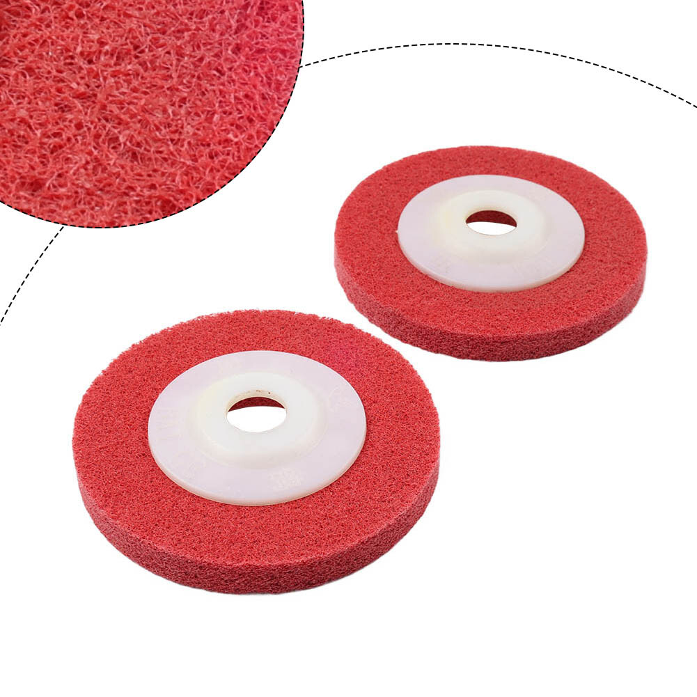 2-10Pcs 4” Nylon Fiber Polishing Wheel Abrasive Buffing Disc For Angle Grinder
