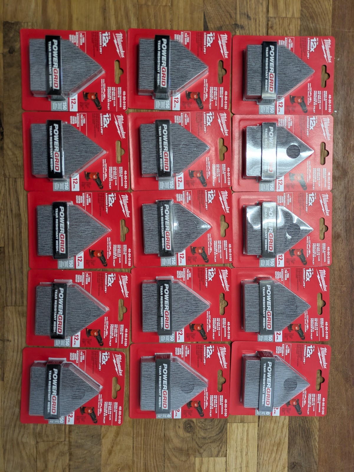 Milwaukee 48-80-5150 12 Mesh Sanding Sheets 12PK (15 Pkgs/ 180 Sheets)