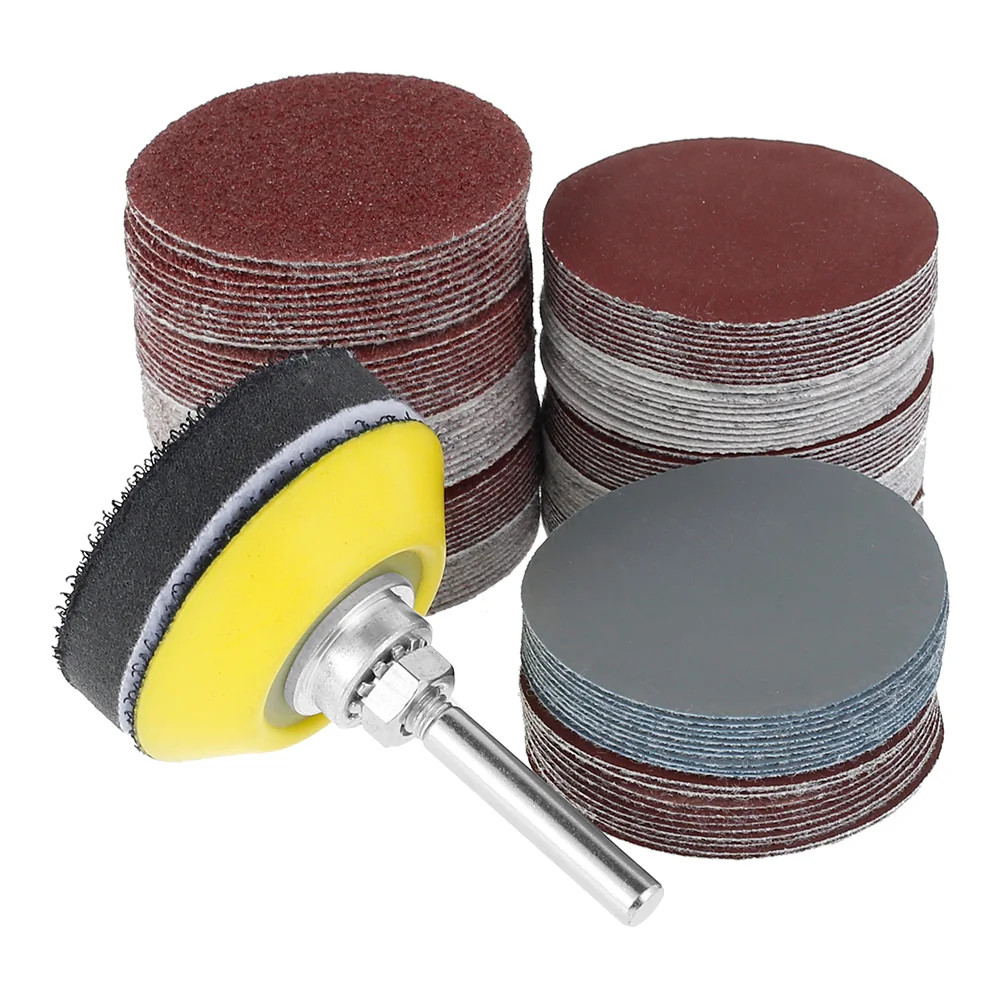 120Pcs 50mm Sandpaper Assortment 60-3000 Grit Sanding Disc Pad Set 2Inch For Dri