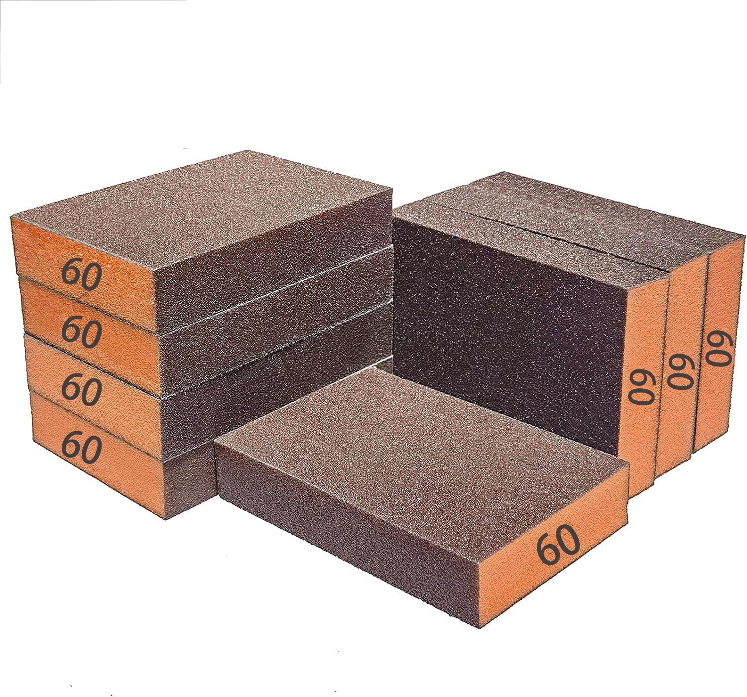 8 Pcs 60 Grit Sanding Sponge Medium Sanding Block Wet Dry Sanding Sponge