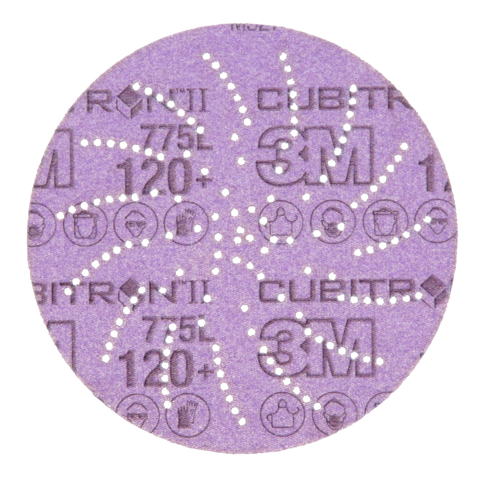 3M Xtract Cubitron II Film Disc 775L, 120+, 5 in, Die 500LG,50/Carton