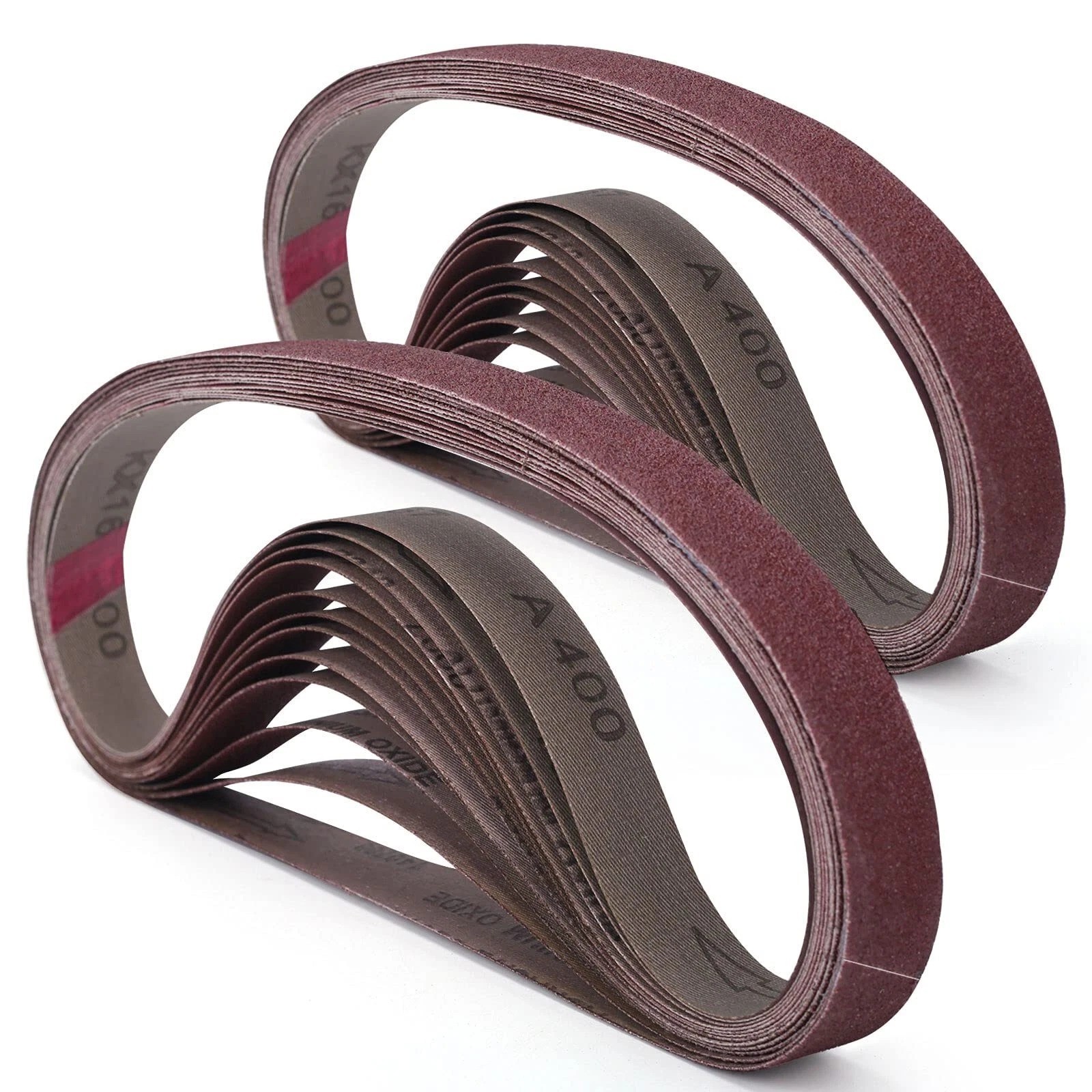 12 Pcs 1×30 Inch Sanding Belt Aluminum Oxide Sanding Belt for Woodworking Metal