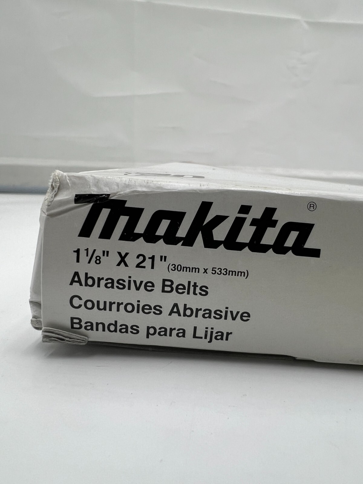 Box of 10-MAKITA Abrasive Sanding Belt 1 1/8″ x 21″ 742304-1, 100 Grit