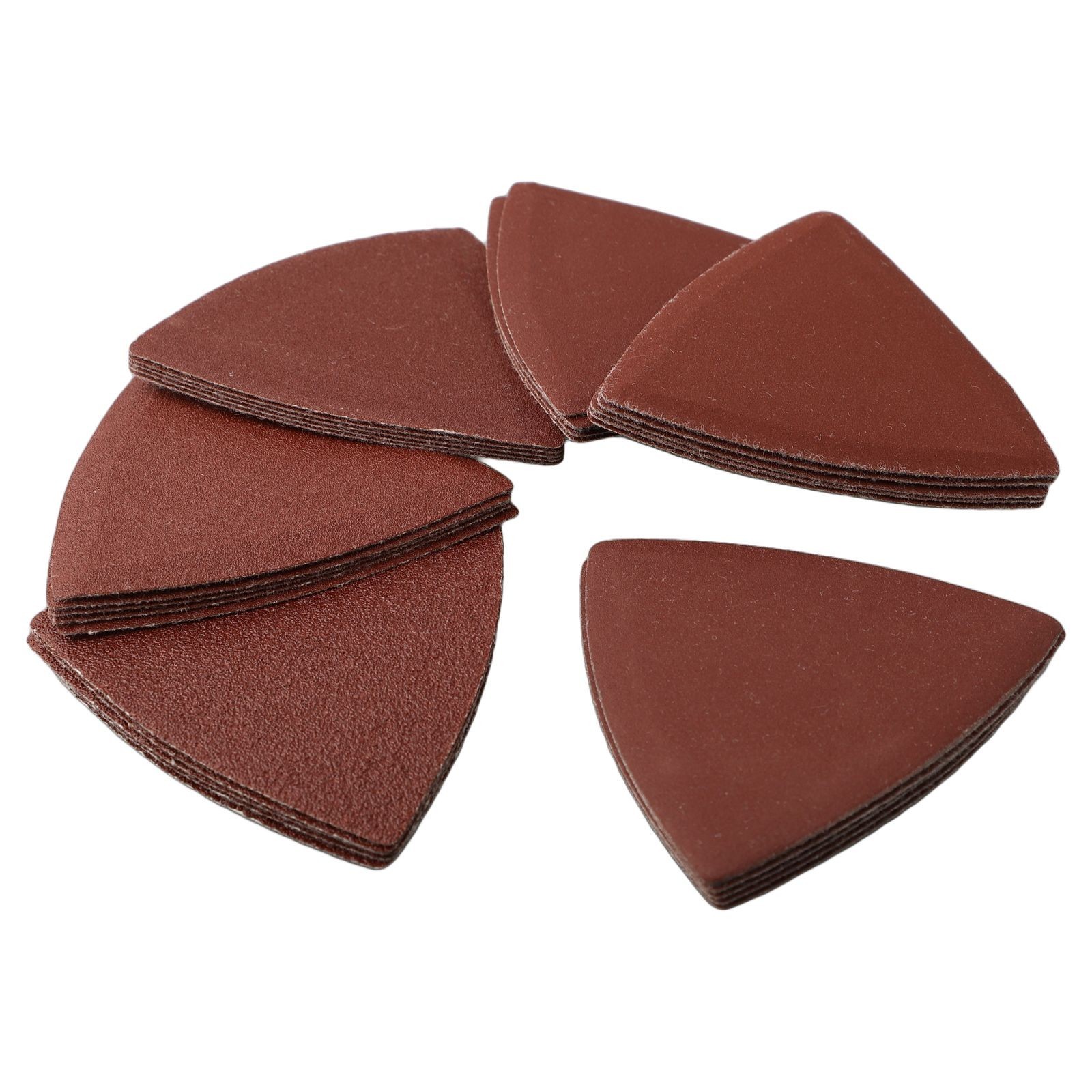 30pcs 80mm & Triangle Sandpaper Fit 3-1/8 Inch Oscillating Multi Tool