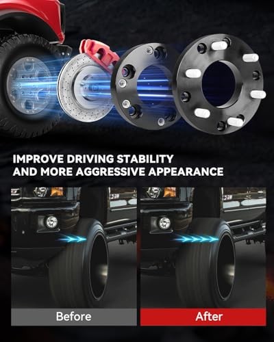 2PCS 5×135 to 6×135 Wheel Adapters for Expedition Wheels on F150 Vehicle