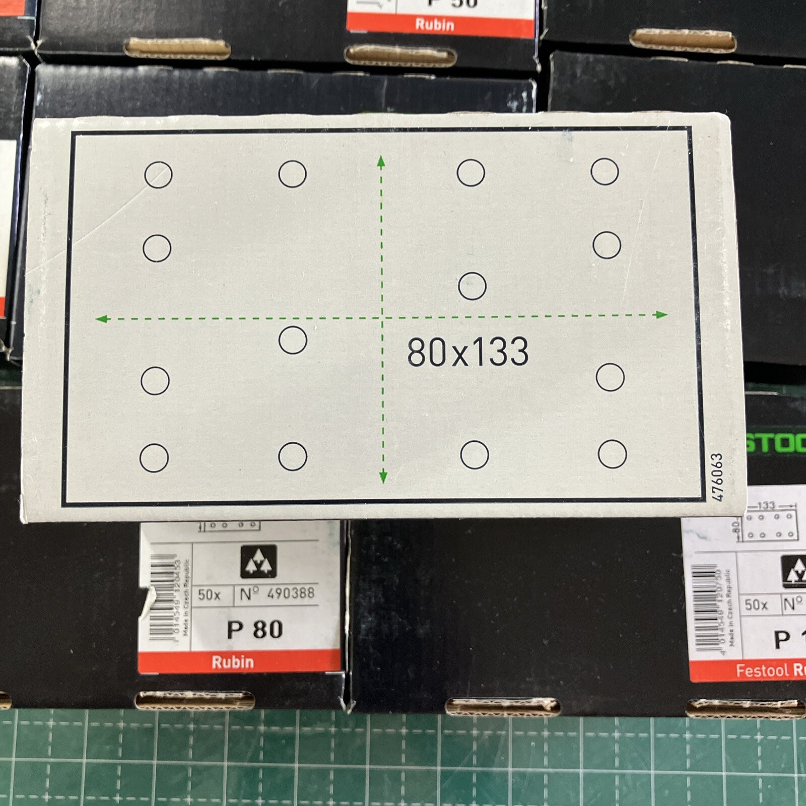 ”Rectangle” 80mm x 133mm Festool Ruben : 1 pack