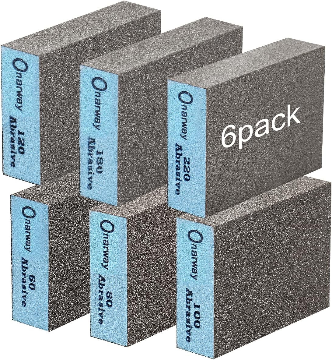 Versatile Sanding Sponges Set – 6 Reusable Blocks for Woodworking & Polishing