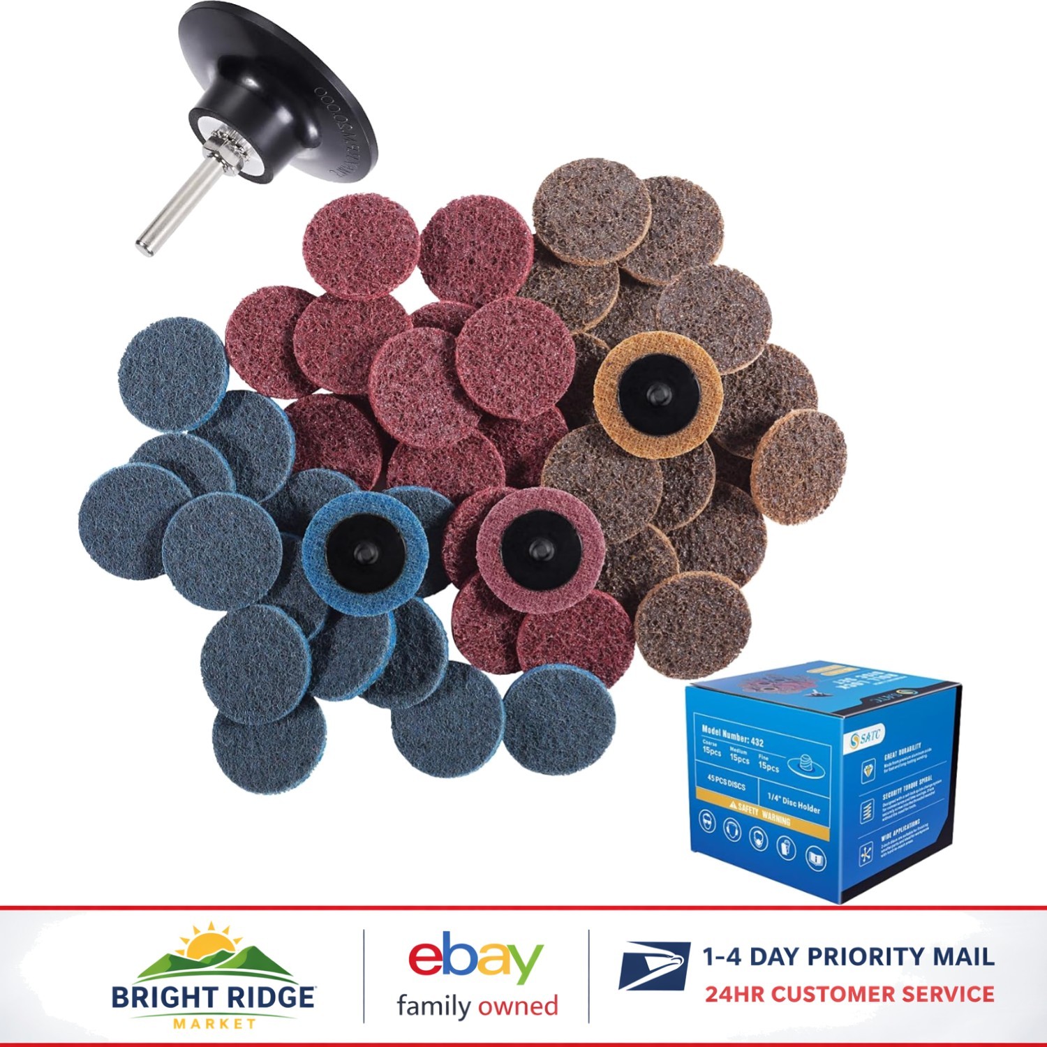 Durable 2 Inch Sanding Discs with Holder for Efficient Grinding and Polishing