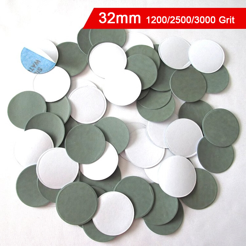 32mm Hook and Loop Sandpaper Sanding Discs Abrasive 150 / 2500 Grit Backed DIY