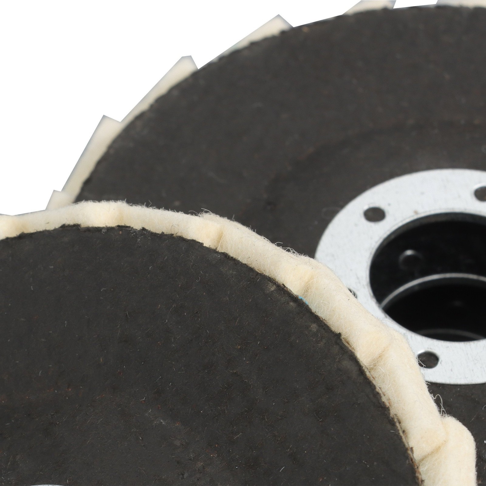 8 Pcs Wool Polishing Wheel Disc Set with 4.5 X 7/8″ Buffing Wheel and Compound