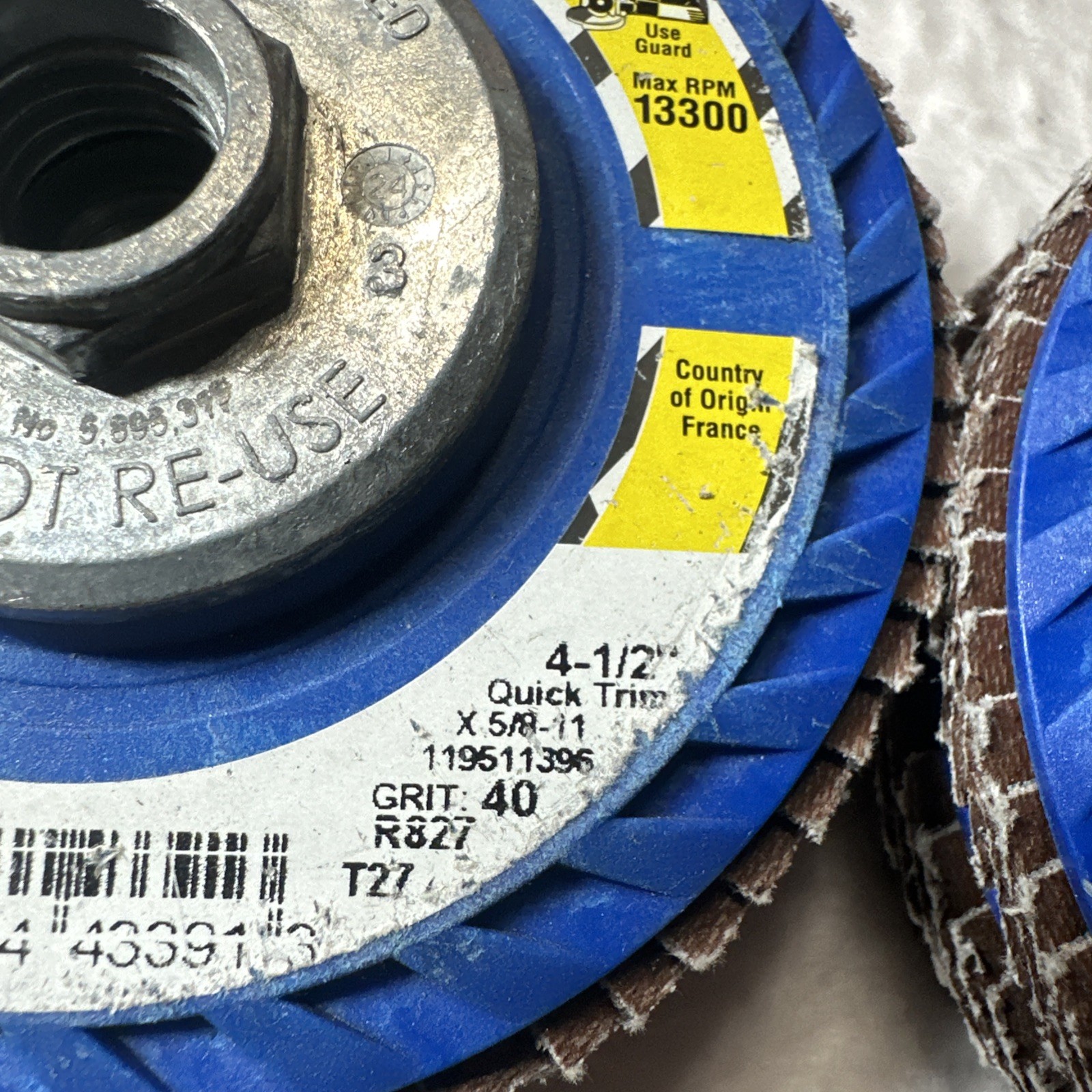 4.5″ 4-1/2″ Zirconia Flap Discs for Angle Grinder 40 Grit T27 Wheels Lot Of 6