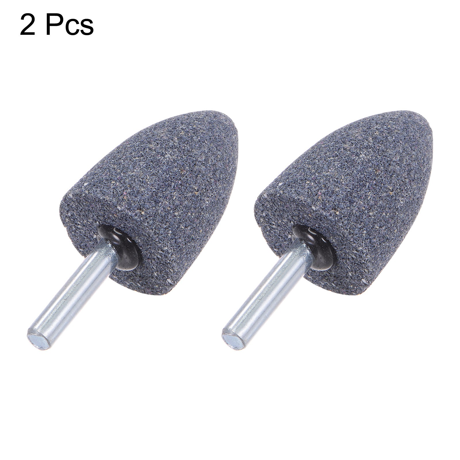 2pcs Abrasive Mounted Stone 1/4″ Shank 1.18″ Dia Conical Corundum Grinding Head