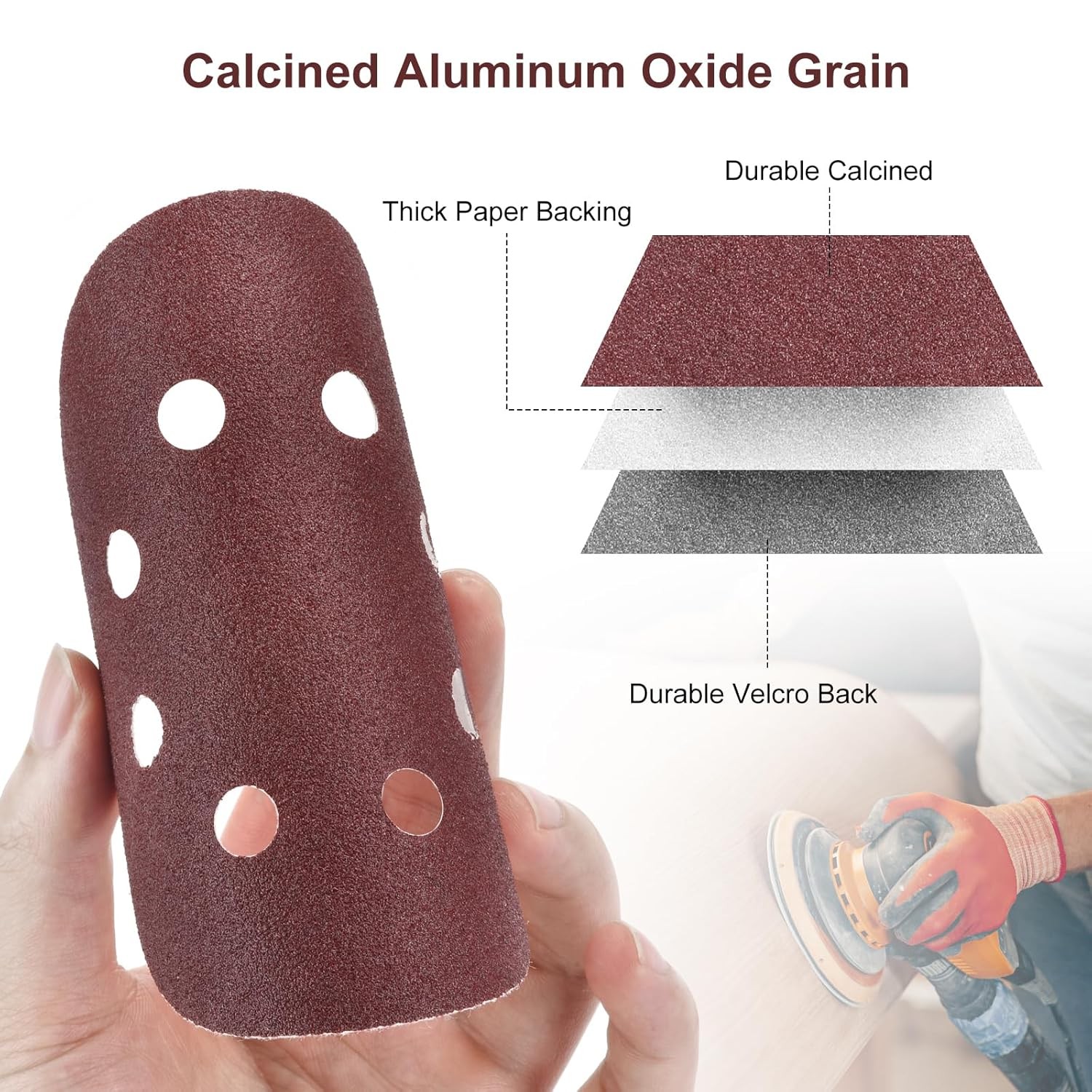 Sandpaper, Sand Paper, 5 Inch Sanding Discs, 80 to 800 Grit Sand Paper Assortmen