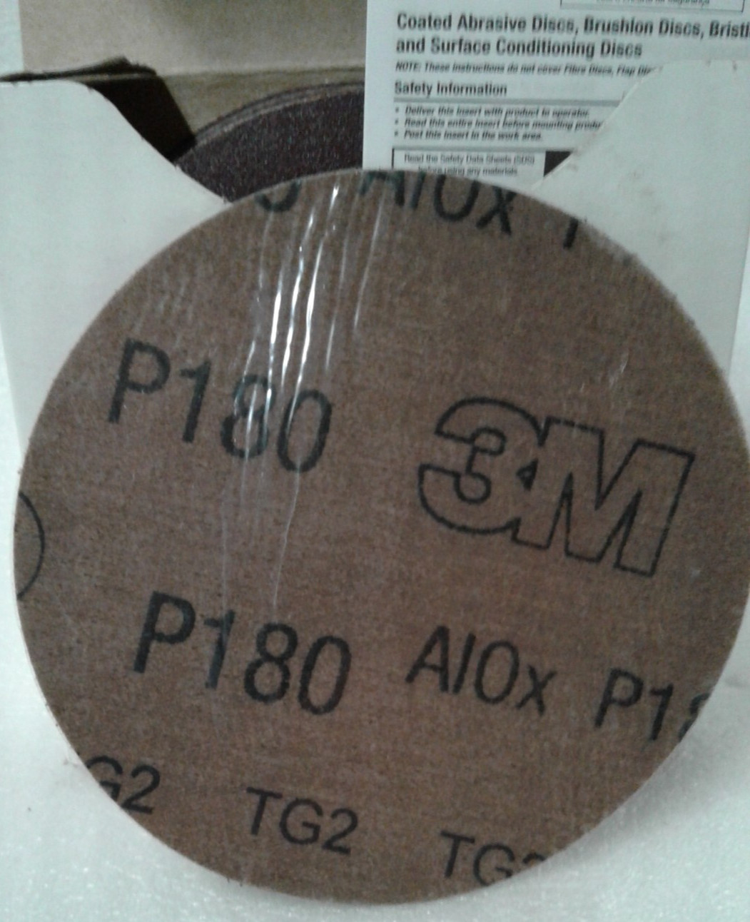 Box of 250 3M 348D 20883 PSA Sanding Disc – 5 Inch – P180 Very Fine -New NIB