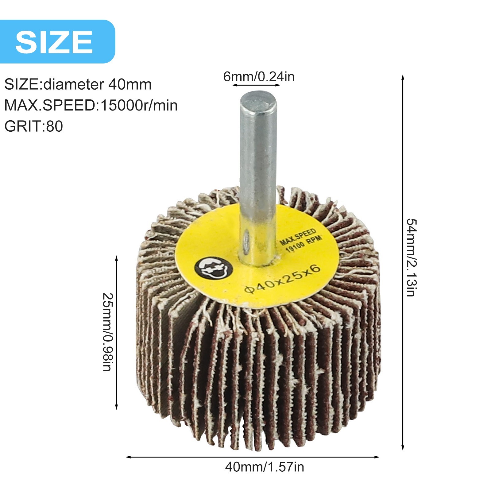 Sanding Wheel Head Polishing 1 Pcs 80/60/50/40/30/25/20/16mm Emery Cloth