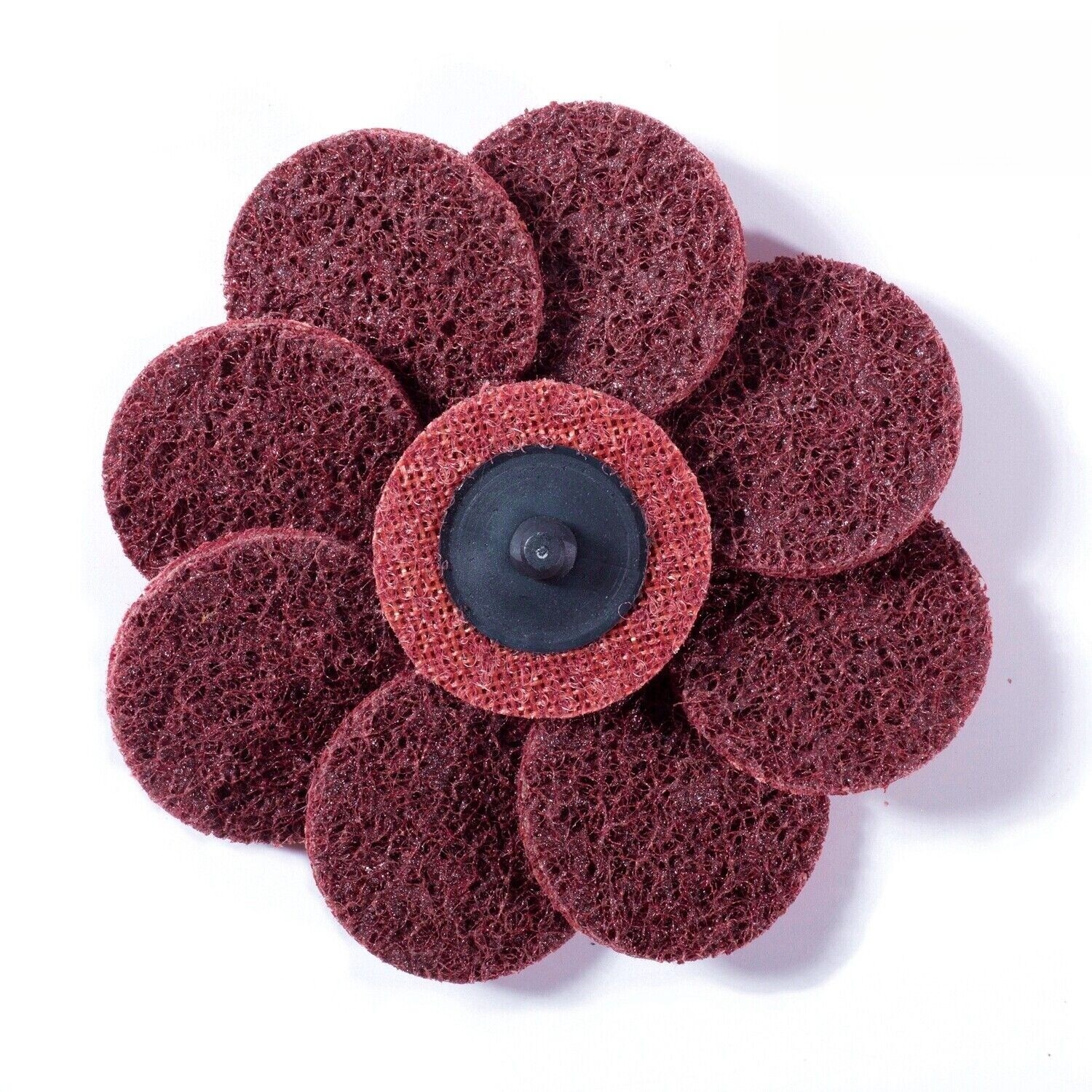 50PCS 2 inch Non Woven Medium Surface Conditioning Quick Change Sanding Disc