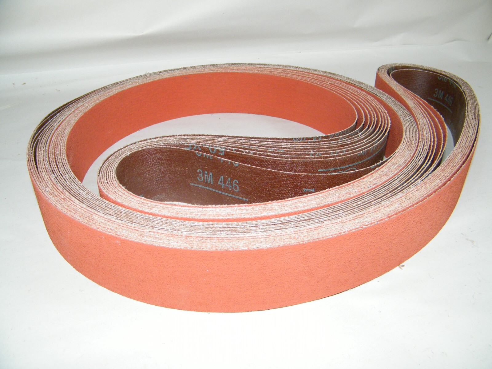 (10) 3M 446 50 YF SANDING BELTS RESIN BOND CLOTH 2 1/4″ X 130″