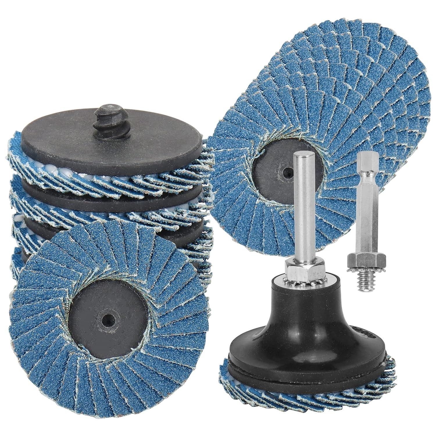 Durable 2 Inch Quick Change Zirconia Flap Discs – 9 Pcs Set for Metal & Wood