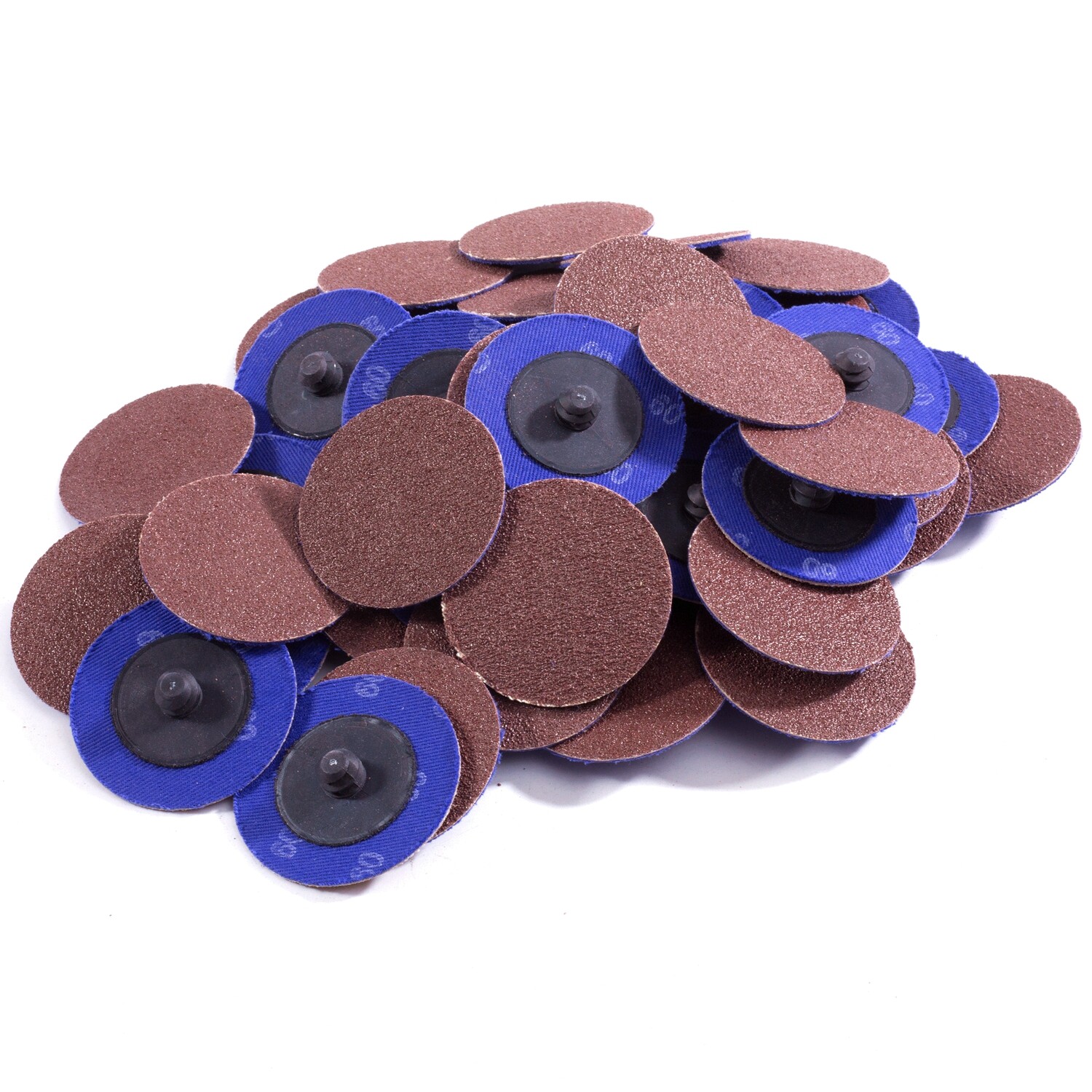 50x 2in 60 Grit Roll Lock Sanding Grinding Disc Aluminum Oxide Die Grinder Drill
