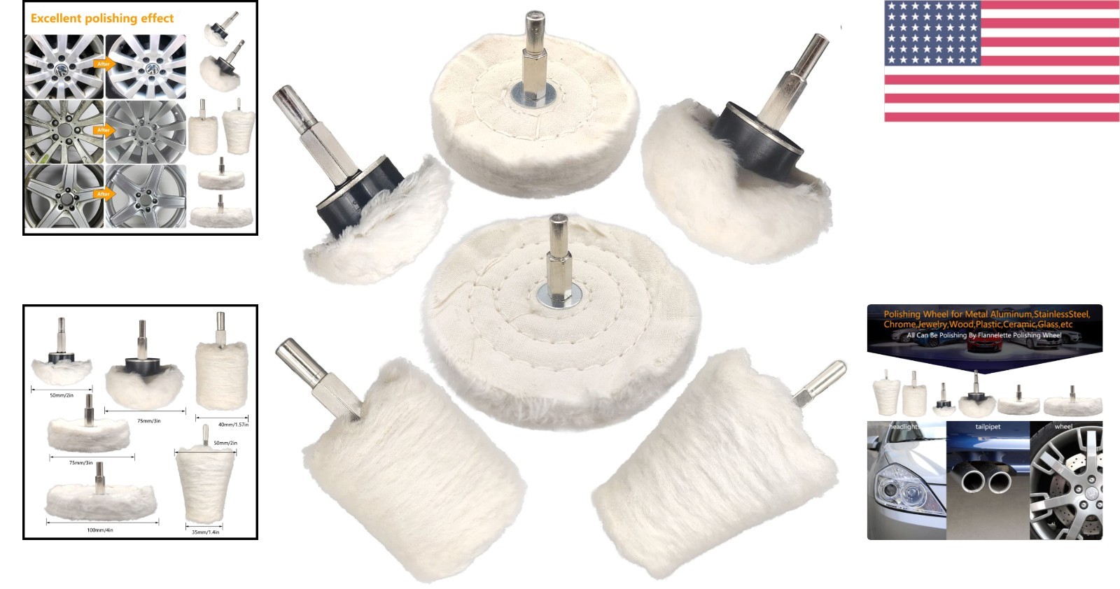 6-Piece Buffing Wheel Kit for Drill – Ultimate Polishing Pad Set for Metal & …