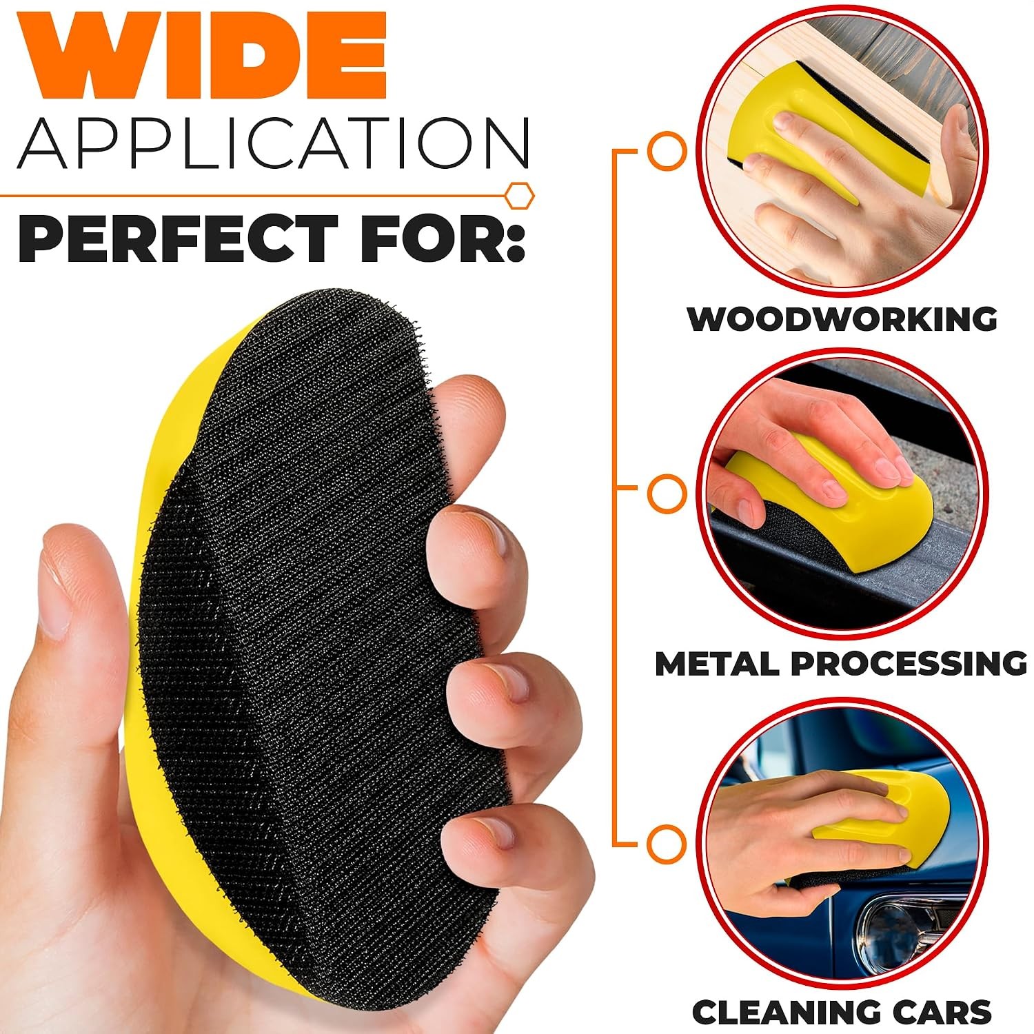 Mouse Sanding Blocks 2 Pack Hand Sander for Wood Auto Body Crafts Sanding Tools