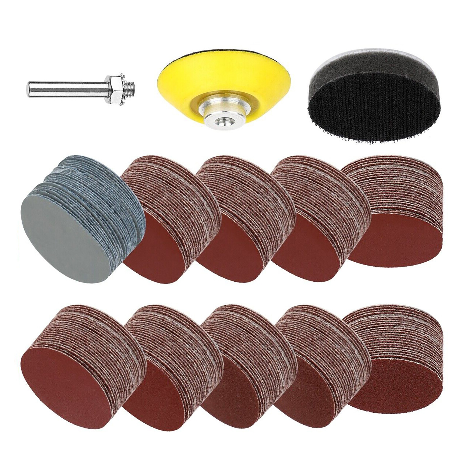 303PC 2 inch Sanding Discs Dry Hook Loop 80-3000 Grit for Air Grinders