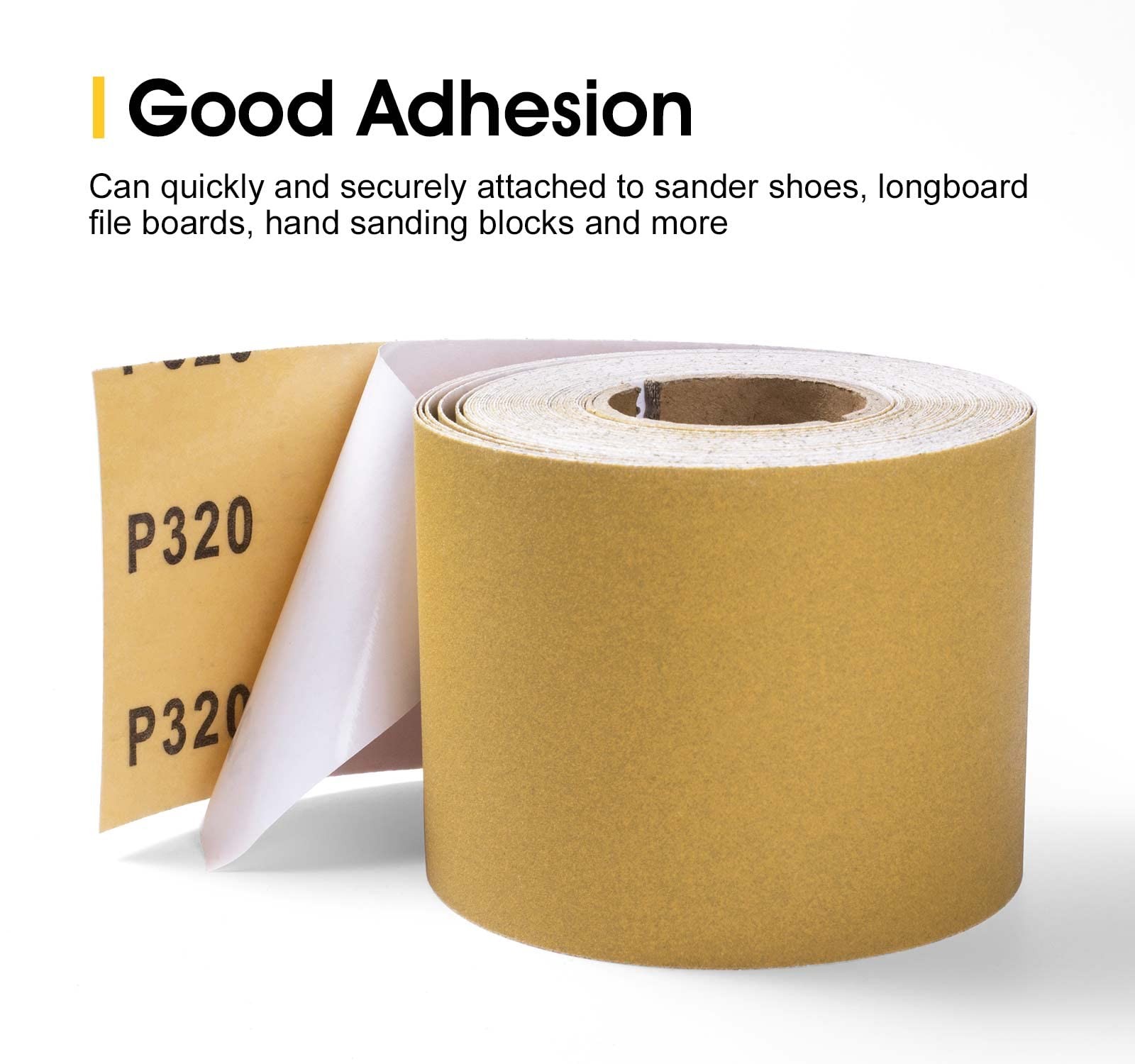 320 Grit Sandpaper Roll 2 3/4 Wide PSA Stickyback 20 Yard Wood Metal Plastic