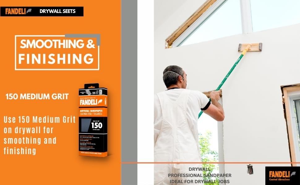 25 Pack Drywall Sandpaper Sanding Sheets for Wall Drywall Grit Set New