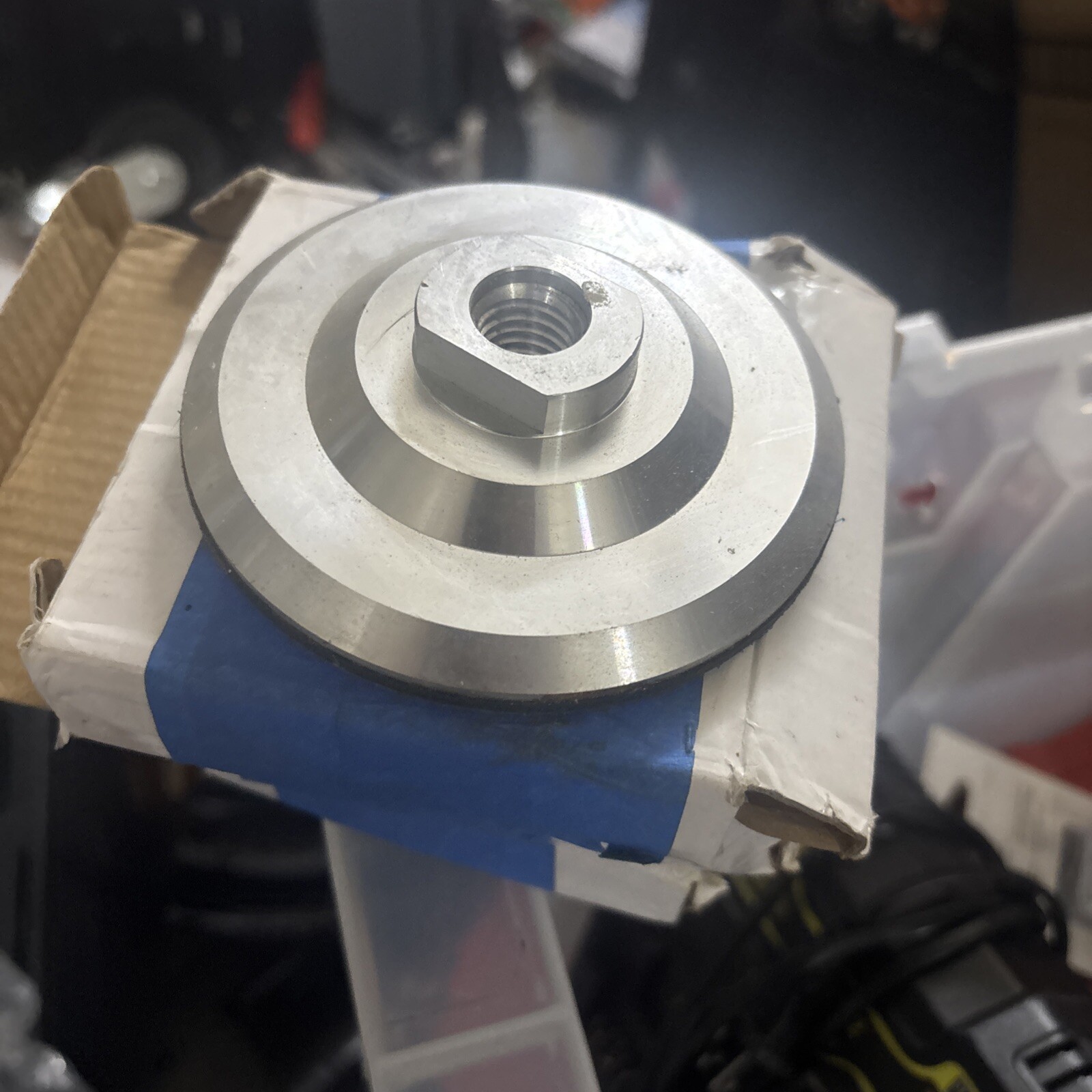 Aluminum Backer Pad for 4″ Polishing pads (Used on Angle grinder, Air polisher)