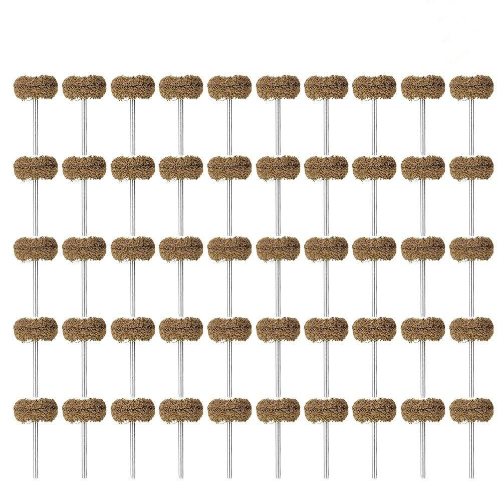 Rocaris 1″ Brown 120 Grit Abrasive Buffing Polishing Wheels Burr for Rotary Tool
