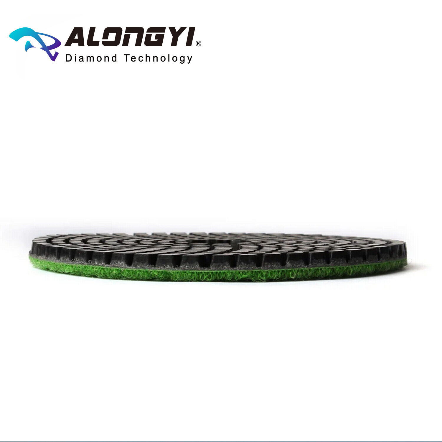 4″7pcs 100mm Black Granite Quartz Artificial Stone Sanding Disc Wet Spiral Turbo