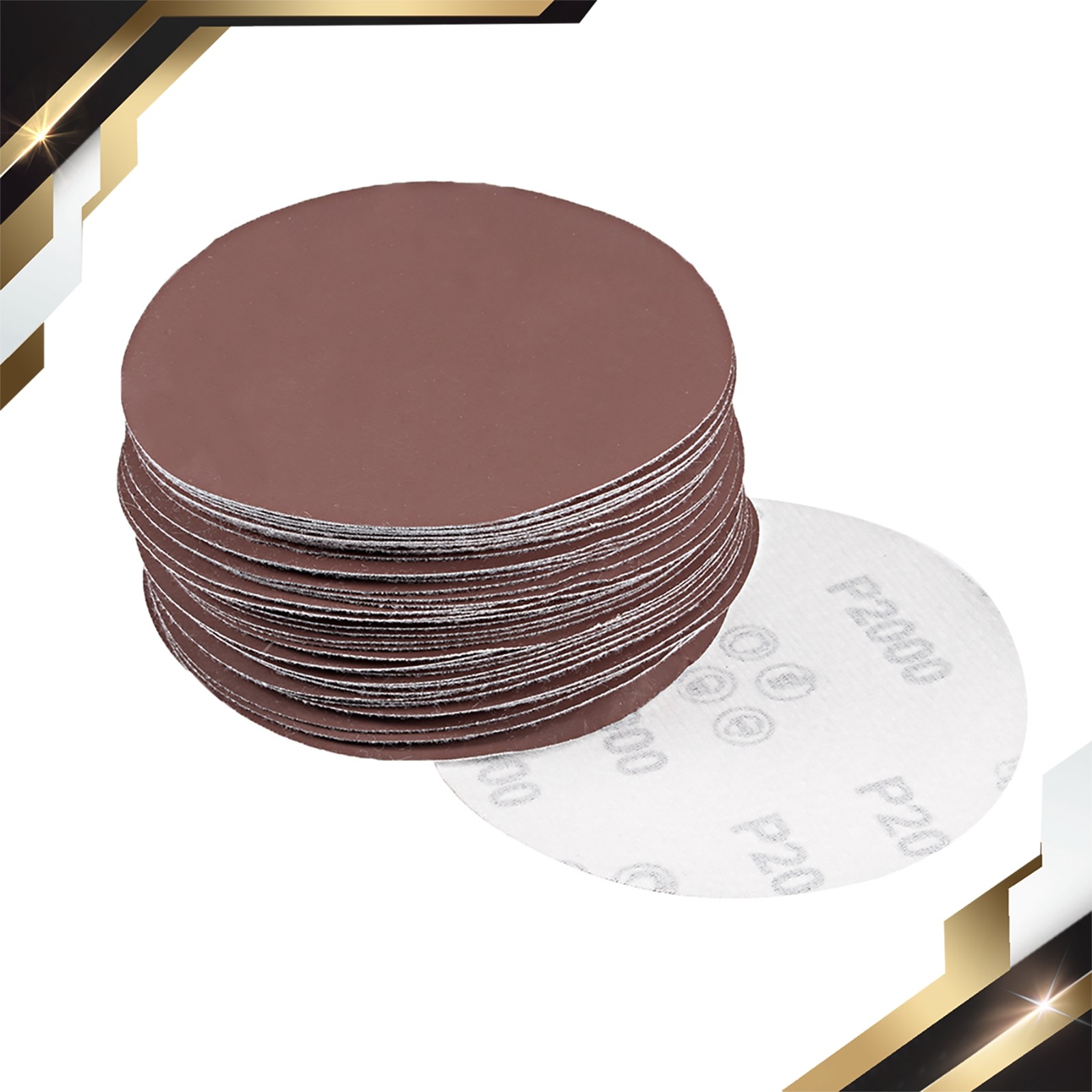 50sets 5 Inch Hook and Loop Sanding Disc 2000 Grits Flocking Sandpaper