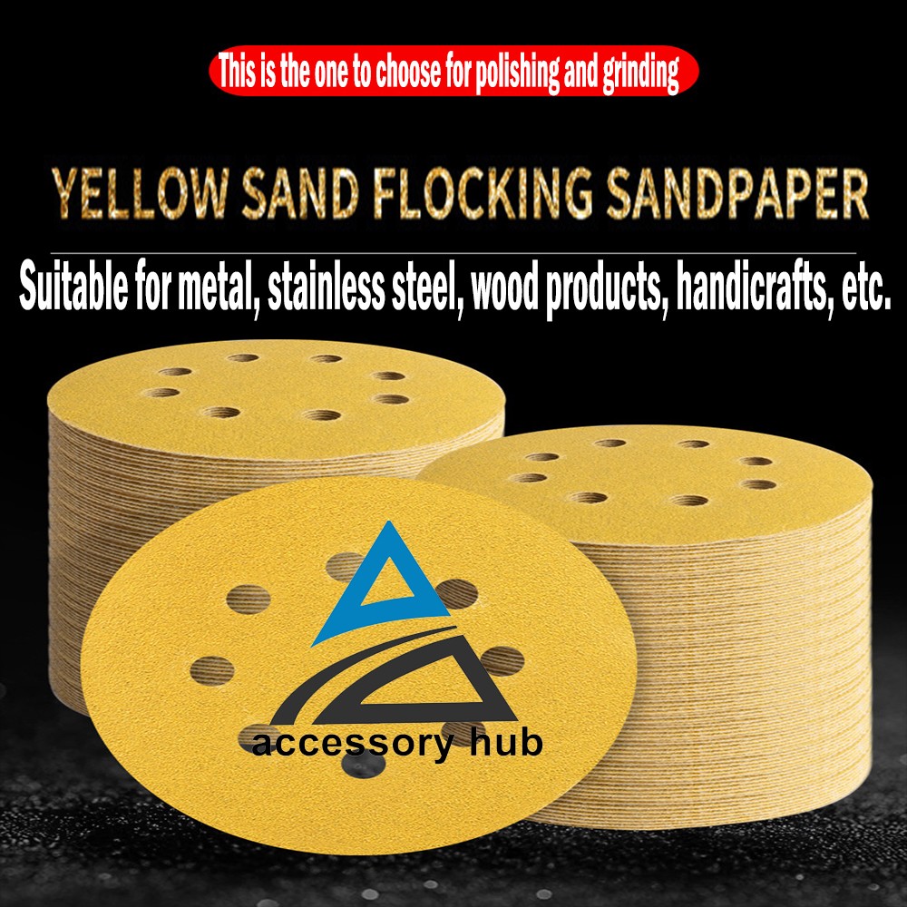 Hook & Loop 6” Sanding Discs, Orbital DA Sander Paper Pads Accessoryhub USA