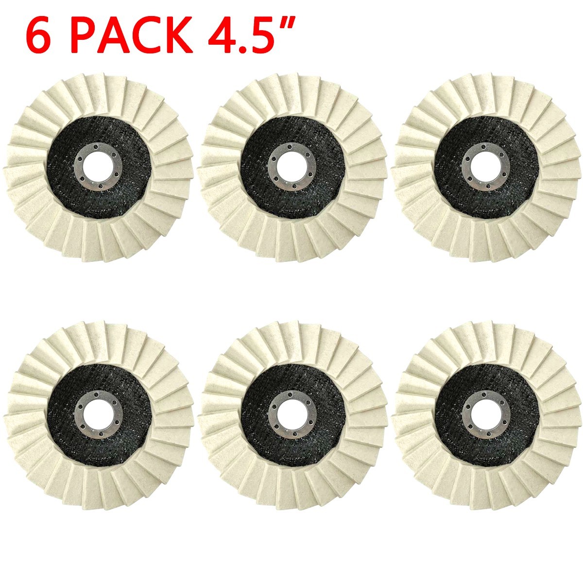 4.5 in Wool Felt Flap Disc Metal working Polishing Buffing Wheel For Grinder