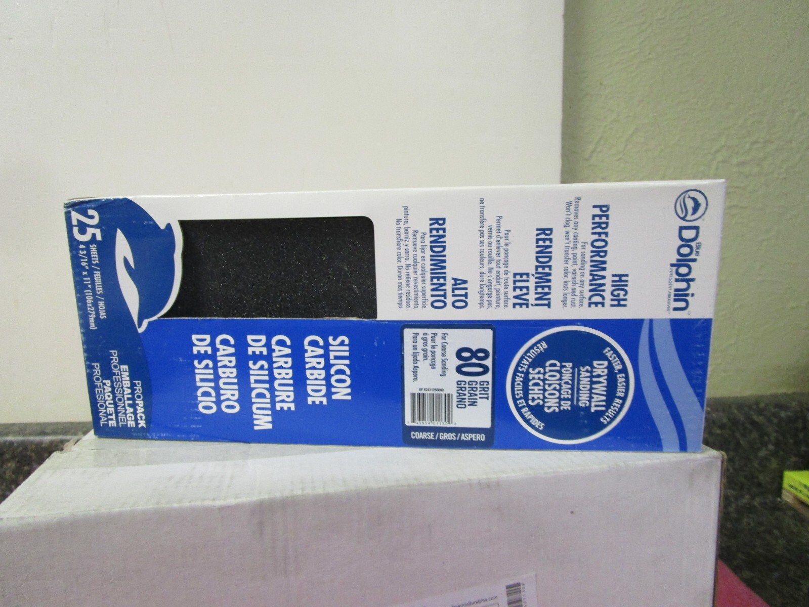 Qty (125) Blue Dolphin 80 Grit Drywall Sanding Sheets 4 3/16″x11″
