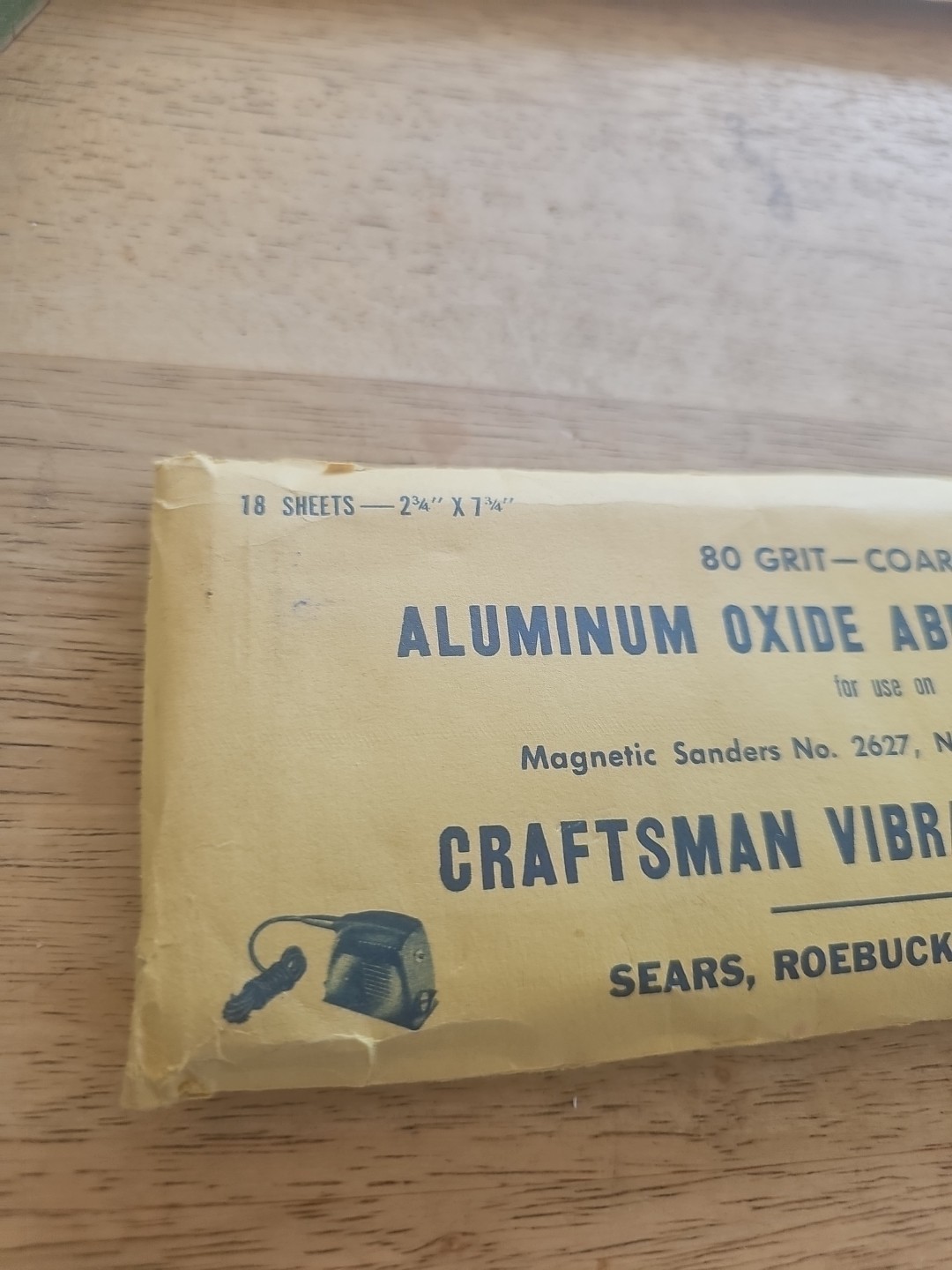 Craftsman Aluminum oxide abrasive Paper, For Vibrating Sanders 3 Pkg C,M,F.
