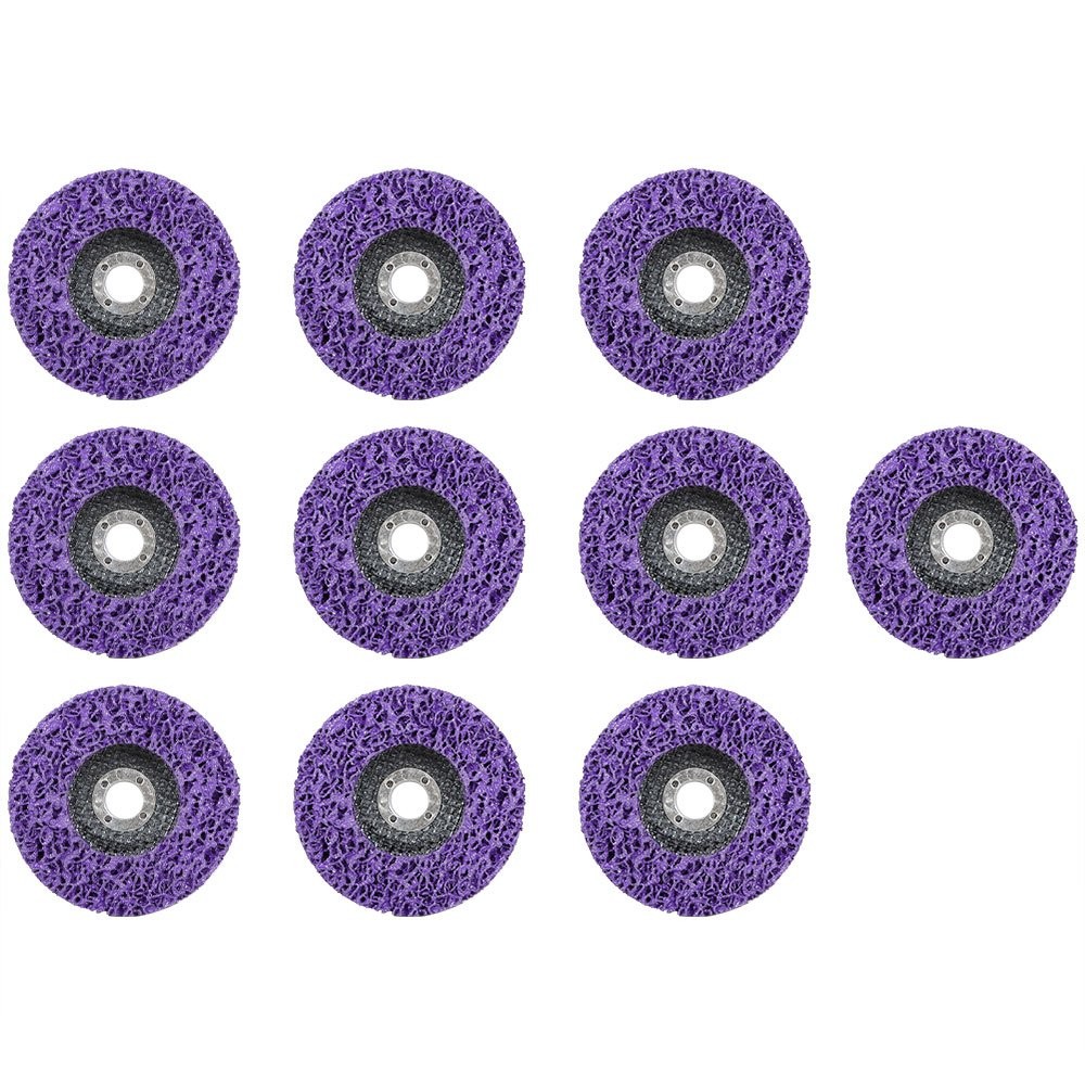 10 Pack 4 In x 5/8 In Purple Strip Discs Stripping Wheel Fits For Angle Grinders