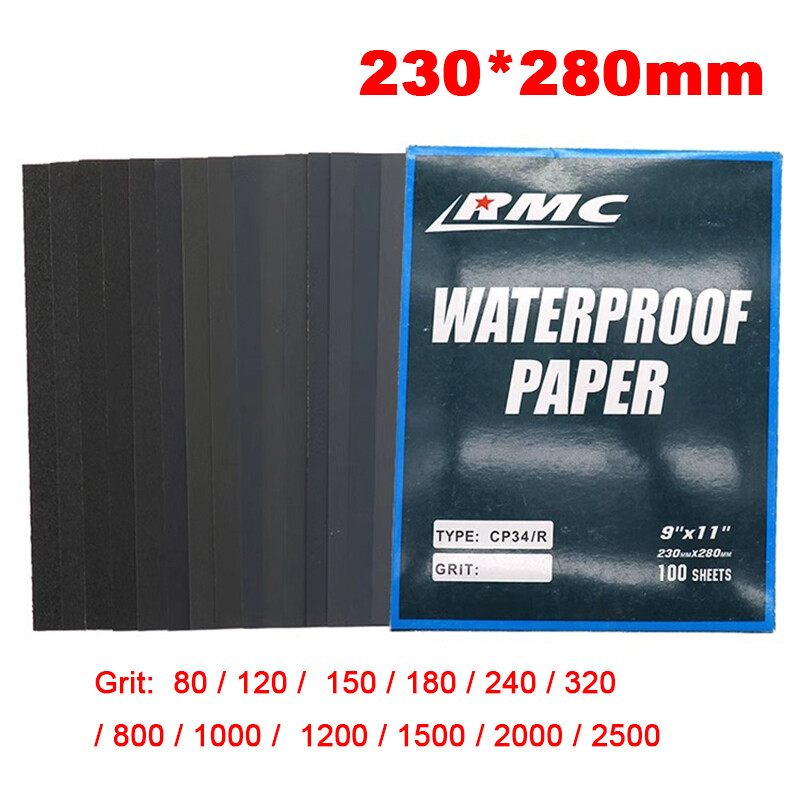 230x280mm Wet & Dry Sandpaper Waterproof Sand Paper 80-2500 Grit Sanding Sheets