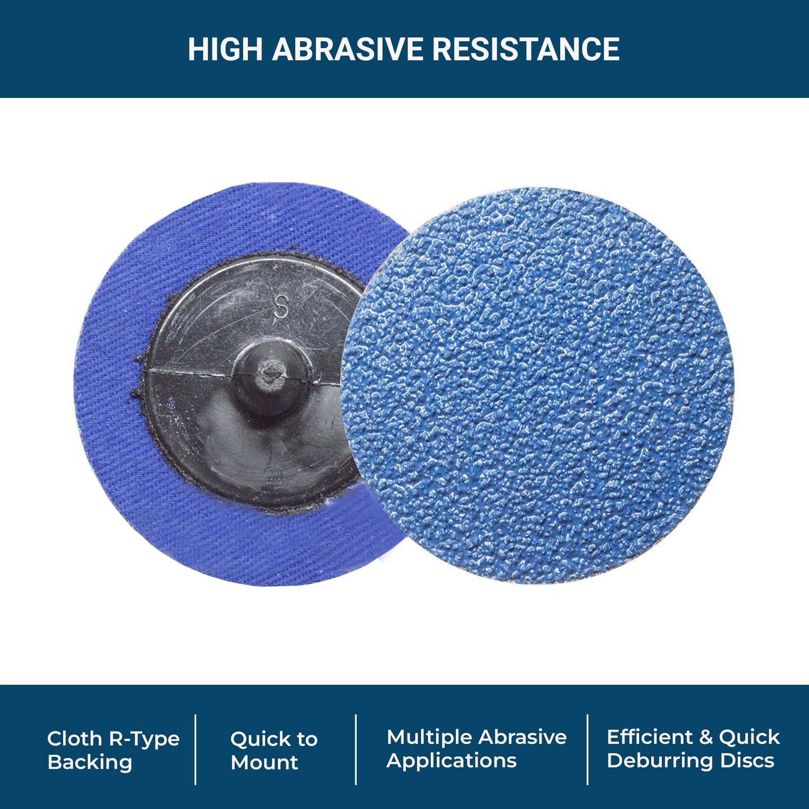 Benchmark Abrasives 2″ Zirconia Quick Change Sanding Discs, 2 inches, Blue