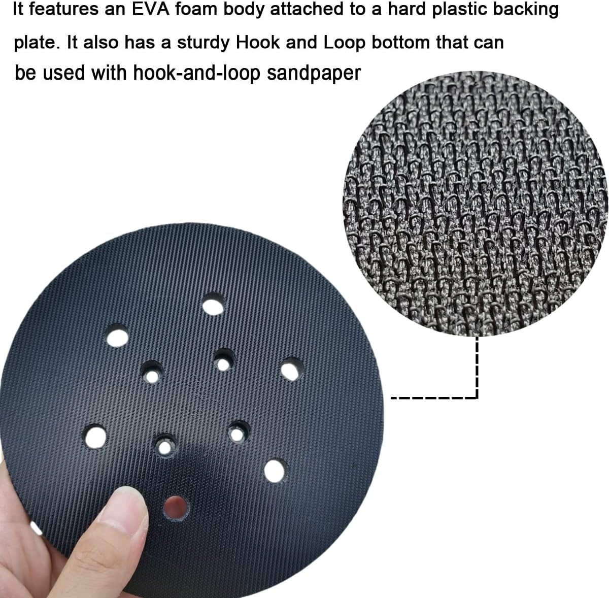 6 Inch 6 Hole Replacement Sander Pad for Ridgid R2611 Random Orbit Sander-…