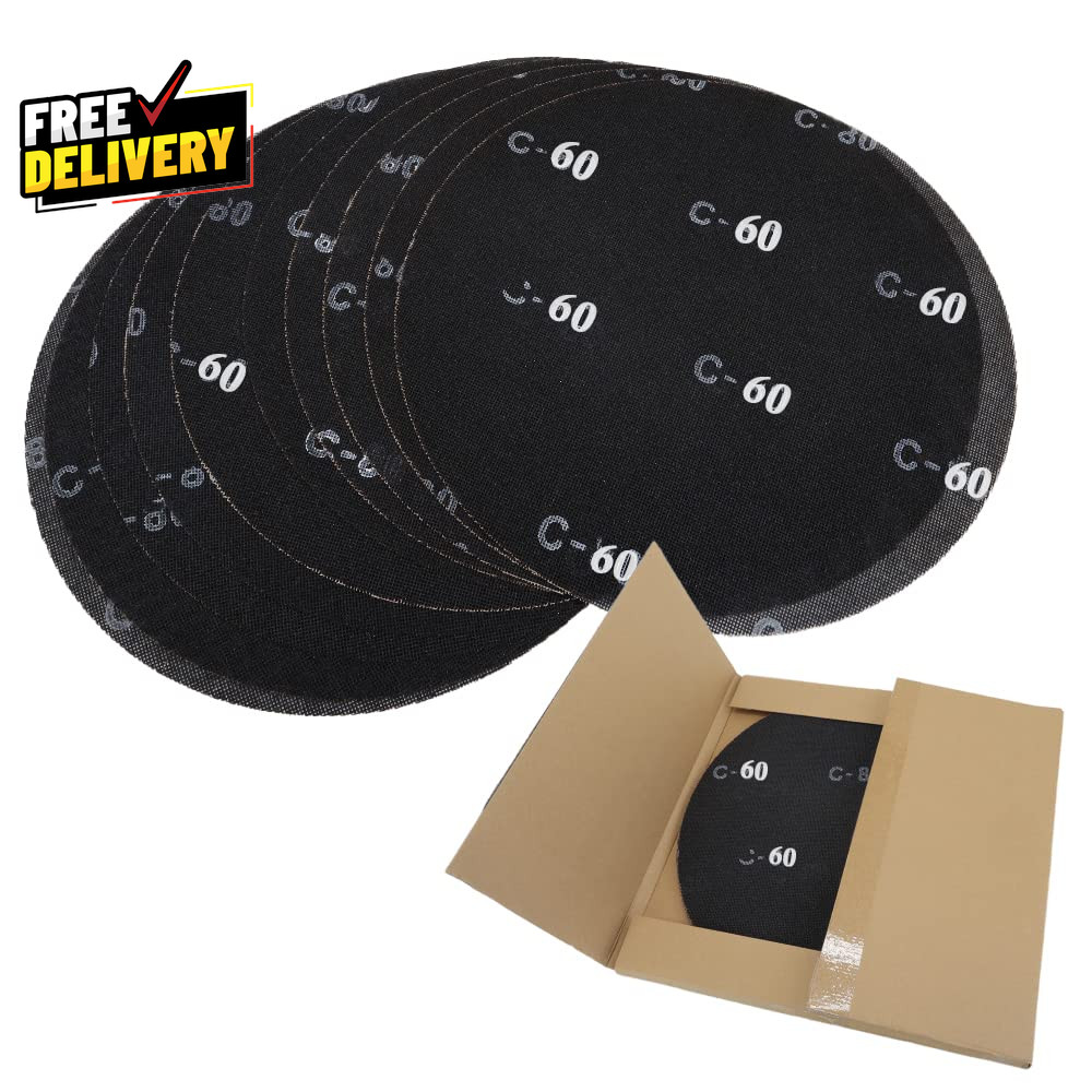 17 Inch Sanding Screen Discs 10 Pc 60 Grit Black Silicon Carbide Floor Sander