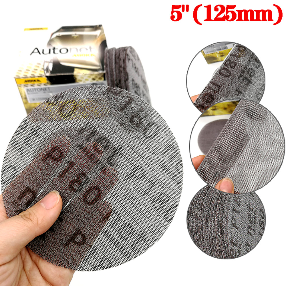 75mm 100mm 125mm 150mm Mesh Dust-free Sanding Discs Hook and Loop Sandpaper Pads