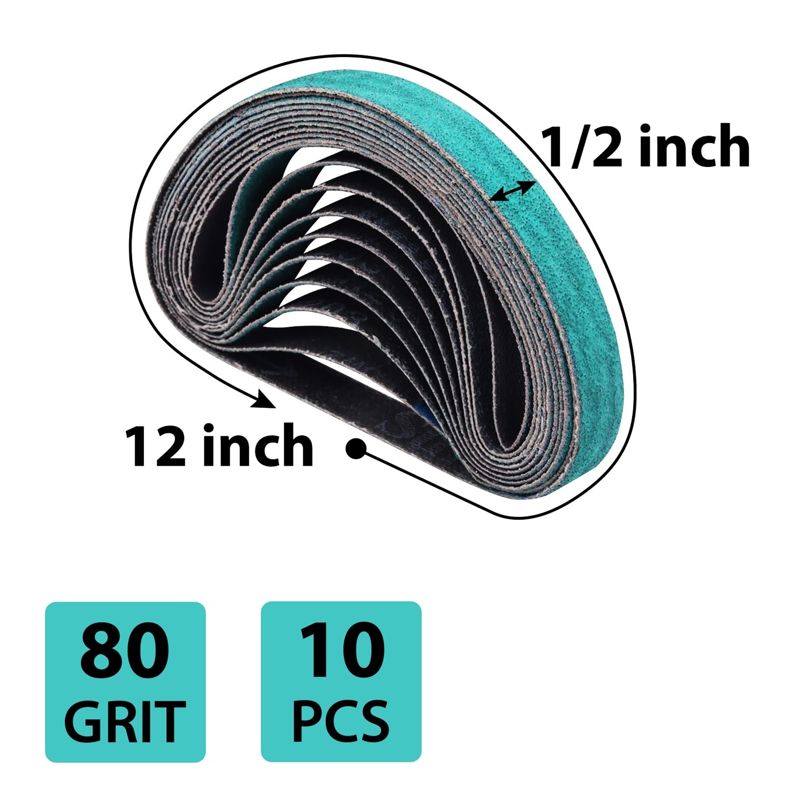 20 Pack 1/2″ x 12″ Knife Sharpener Sanding Belts for Official Work Sharp Knif…