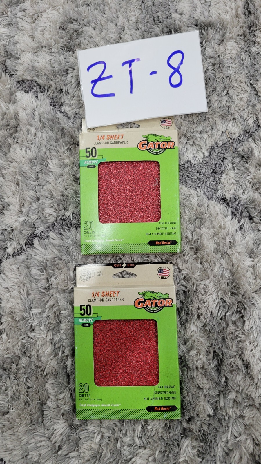 50 Grit Coarse Gator brand Sandpaper 1/4 Sheets 4.5″ x 5.5″ 20 SHEETS (LOT OF 2