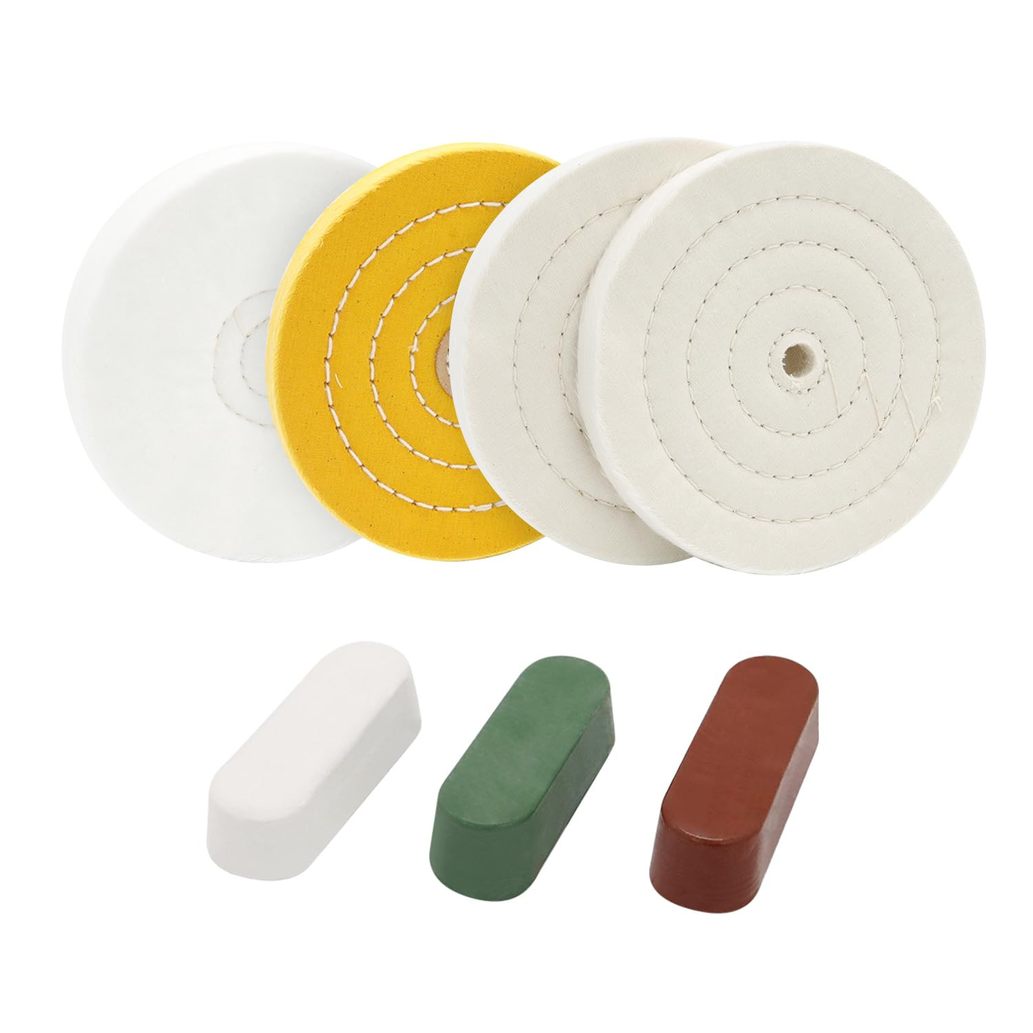 6Inch Buffing Polishing Wheels 1/2″ Arbor Hole,Soft/Fine/Medium for Bench Grinde