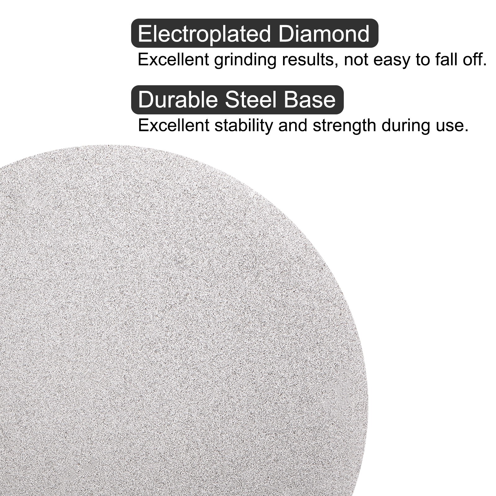 Diamond Sanding Grinding Disc 8″ Grit 80 No Center Hole Flat Lap Wheel Disk