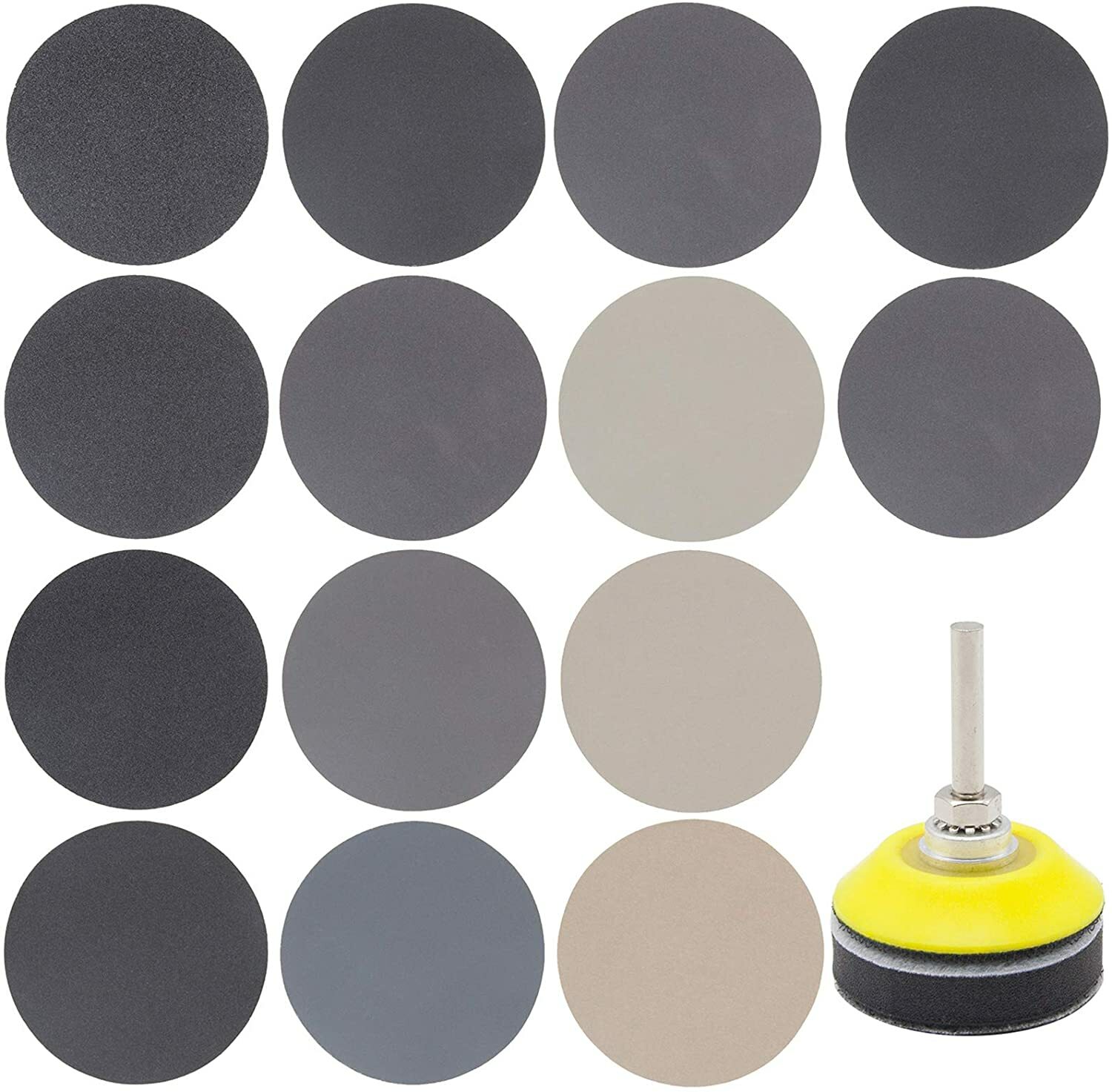 2 in Hook Loop Sanding Discs Pads Kit for Drill 60-10000 Grit Wet Dry Sandpaper